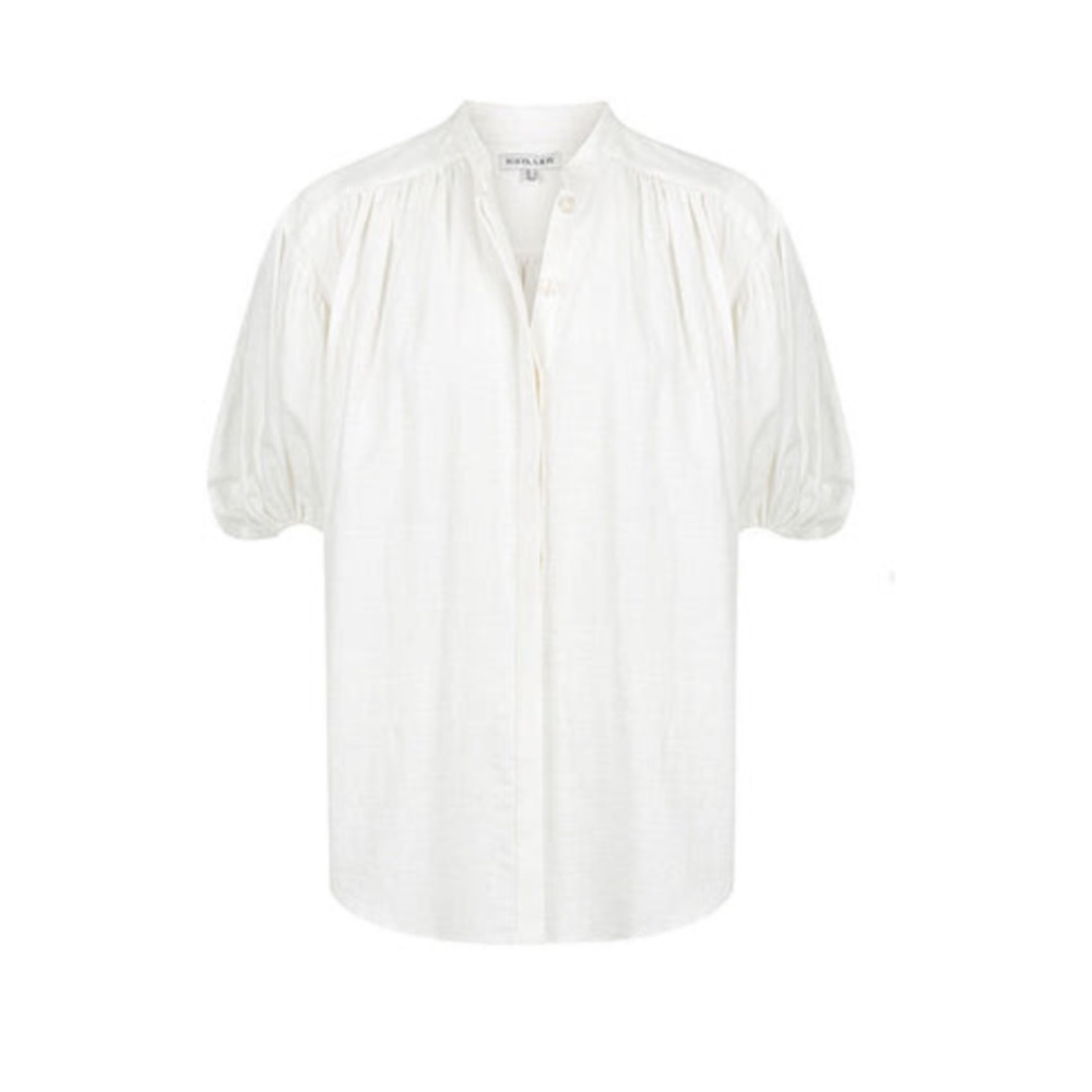 SHONA JOY PRISCILA SHORT SLEEVE SHIRT - RICE SIZE US 6